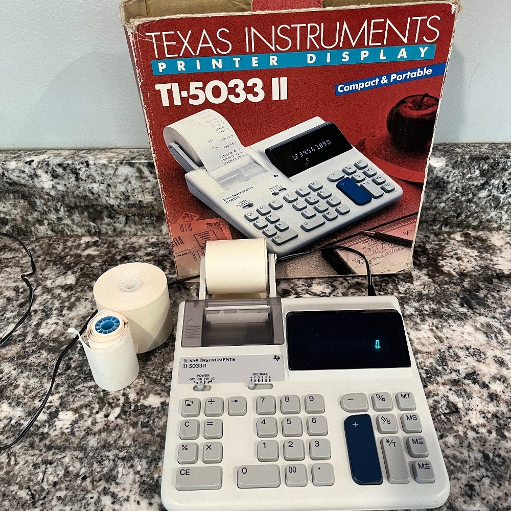 Texas Instruments TI-5033 II Compact and Portable Printer Display